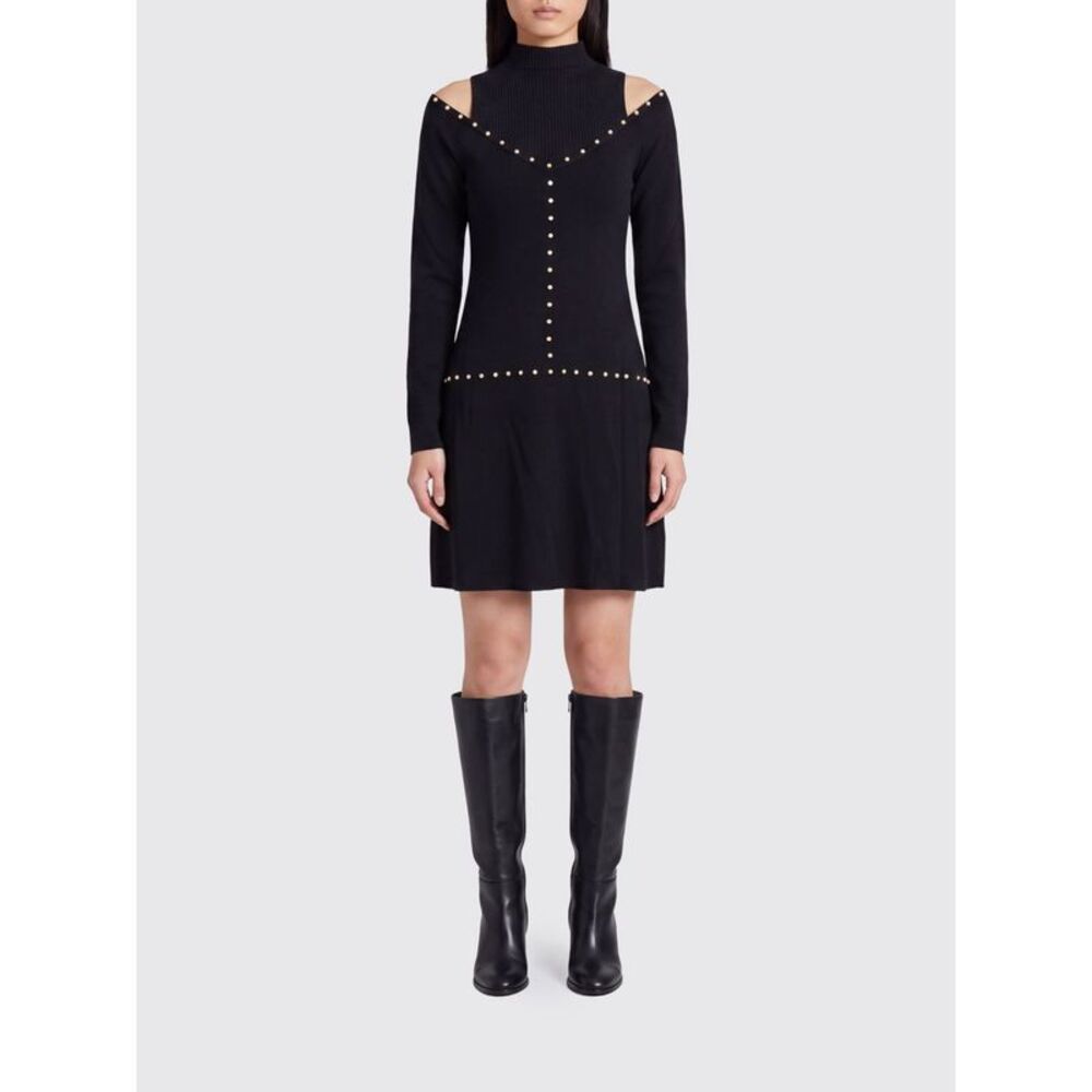 Liu Jo Women Cut-Out Shoulder Knit Mini Dress Liu Jo In Viscose With Studs